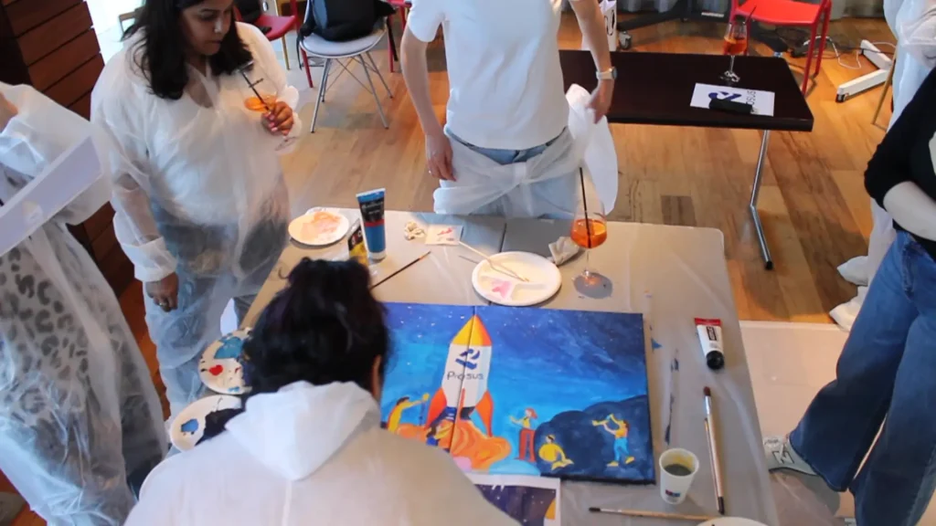 Actividad de arte y cata de vinos en Barcelona